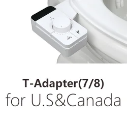 Slim Non-Electric Bidet Attachment with Self-Cleaning Nozzles (7-8 for US CA)