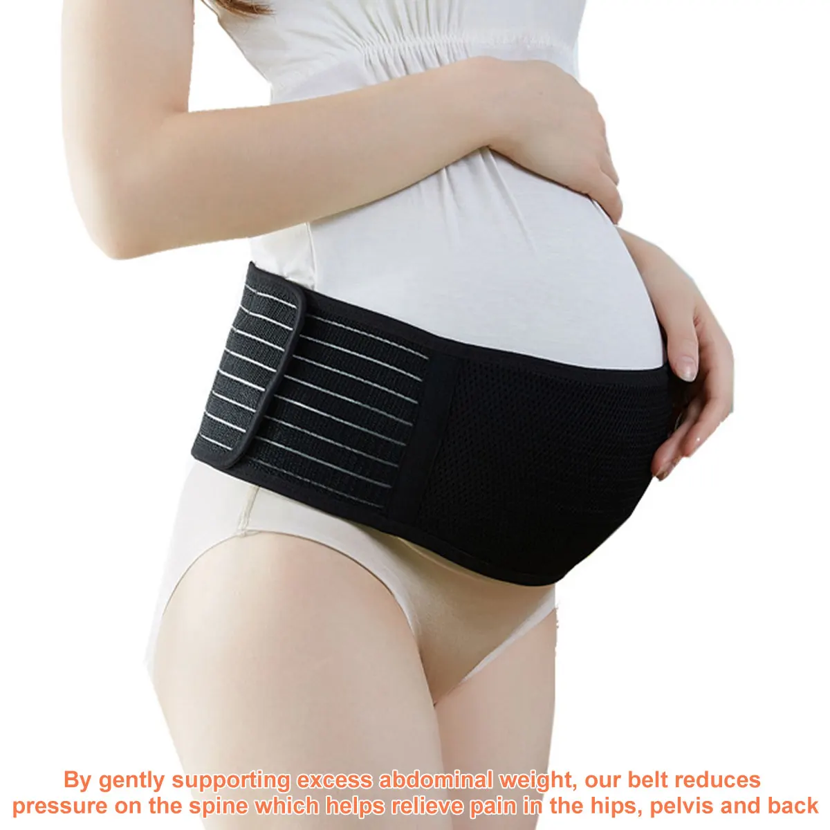 Breathable Support Abdominal Belt 1.24m Premium Maternity Belly Band Lightweight Abdominal Binder Back Bump Brace Strap Women
