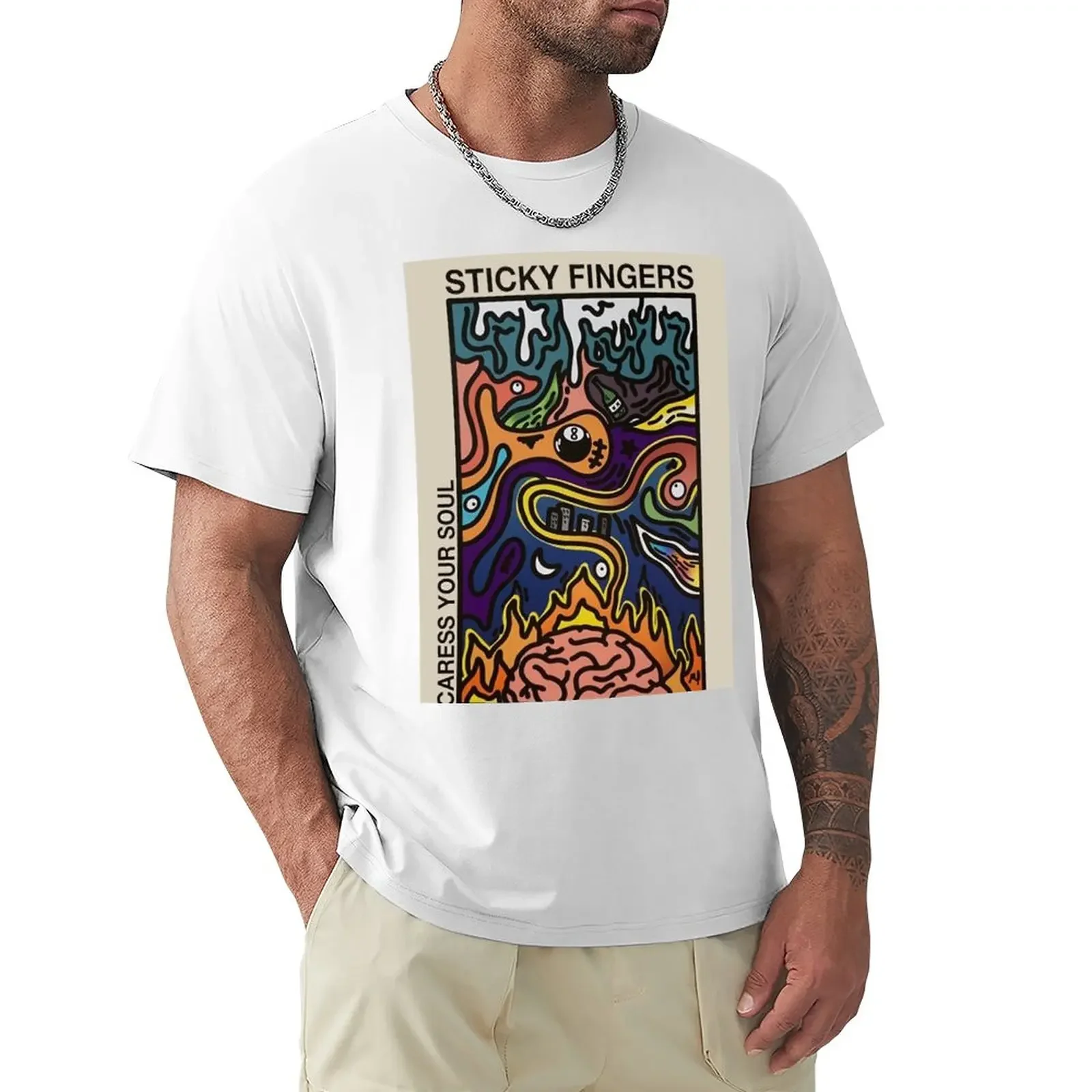 

STIFI Poster Caress Your Soul T-Shirt oversized graphics clothes for men