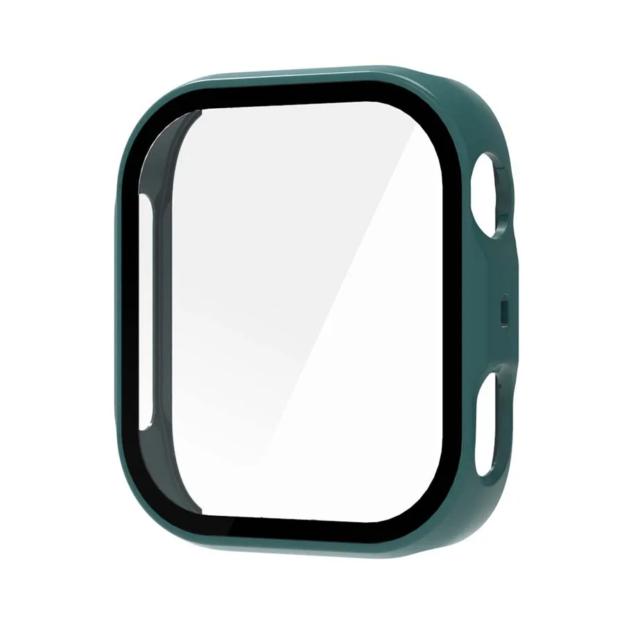 Premium Tempered Glass Protective Watch Case - All-Around Screen Protector & Shell Cover Bumper Accessory