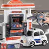 Gas Station Toy for Kids Simulation Gas Pump Toy Model with Spray Car Set Pretend Play Educational Toys Gifts for Boys Girls 1