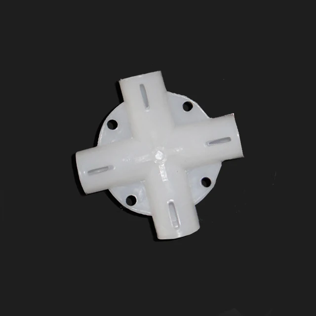 9Db ​​Pótalkatrészek Keresztező Cső Dugó Sátor Láb Sarokközpont Csatlakozó Fehér 25/19 Mm Árnyék Kiegészítők A Pavilon Napellenzőhöz - Image 2