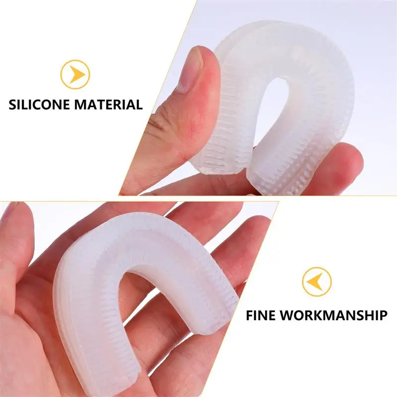 Toothbrush Head 1Pc U-Shape Toothbrush Head Whitening Toothbrush Replacement Head Tooth Whitening Silicone Soft Brush Heads For Adult and Chi