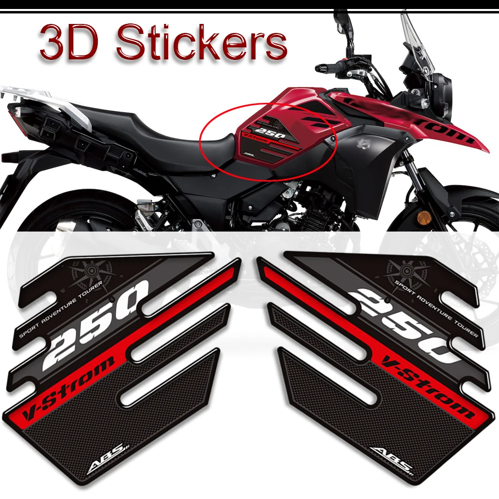 Motorcycle For Suzuki V-STROM V STROM DL 250 SX 250SX 3D Tank Pad Protector Protection Stickers VSTROM DL250 SX Accessories