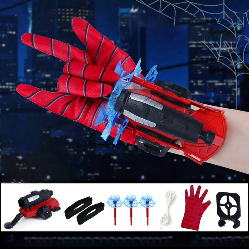 Superhero Launcher with Silk Glove Spiders Web Wrist Set Shooters Toy Anime Figures Cosplay Props for Children Kids Toys Gifts - Image 3