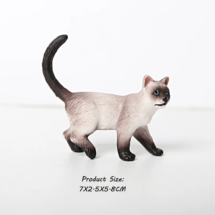 Miniature Realistic Cat Figurines Toy Set for Decoration and Party Favors