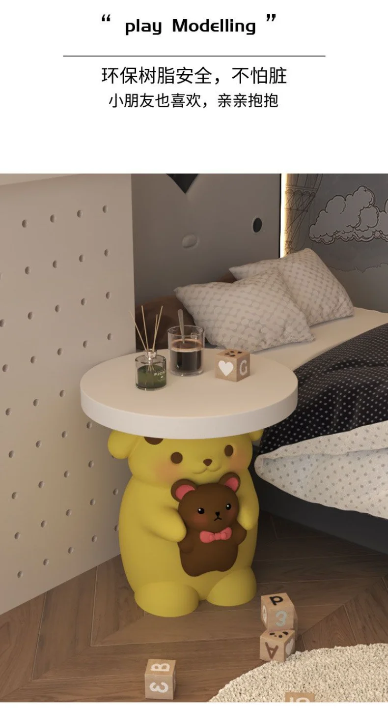 Internet Celebrity Cream Bear Floor-standing Ornament, Living Room TV Cabinet, Bedside Table, Children's Home Furniture Gift