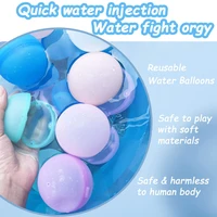 10PCS Reusable Water Balloons Refillable Water Balloon Quick Fill Self Sealing Water Bomb Splash Balls for Kids Swimming Pool 2