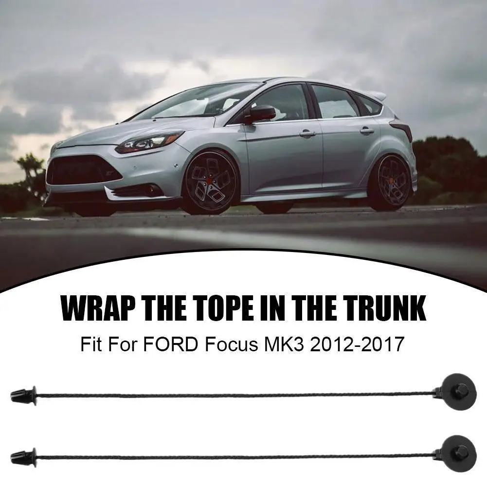 2X For FORD FOCUS 3 hatch MK3 2012-REAR TRUNK Parcel Shelf Tray Load Inner Tonneau Cover Lift string strap Clips