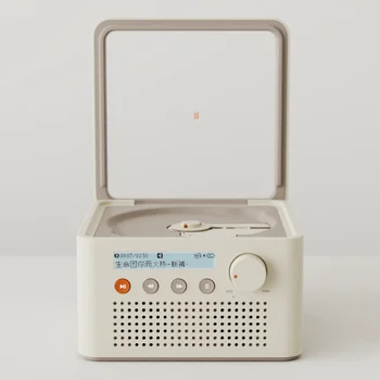 올인원 CD 플레이어 양방향 블루투스 스테레오, 하이파이 발열 레트로 오디오 플레이어, 충전식 내장 고품질 스피커, 패션