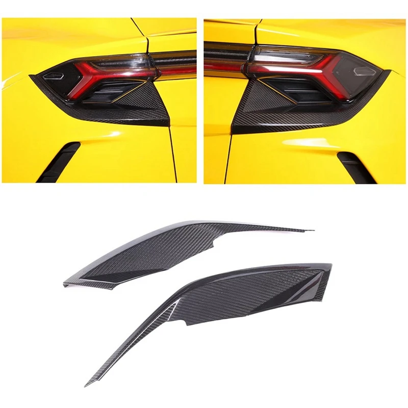 

Carbon Fiber Car Tail Light Frame Cover Tail Light Frame Rear Lamp Trim Sticker Accessories For Lamborghini URUS 2018-2021