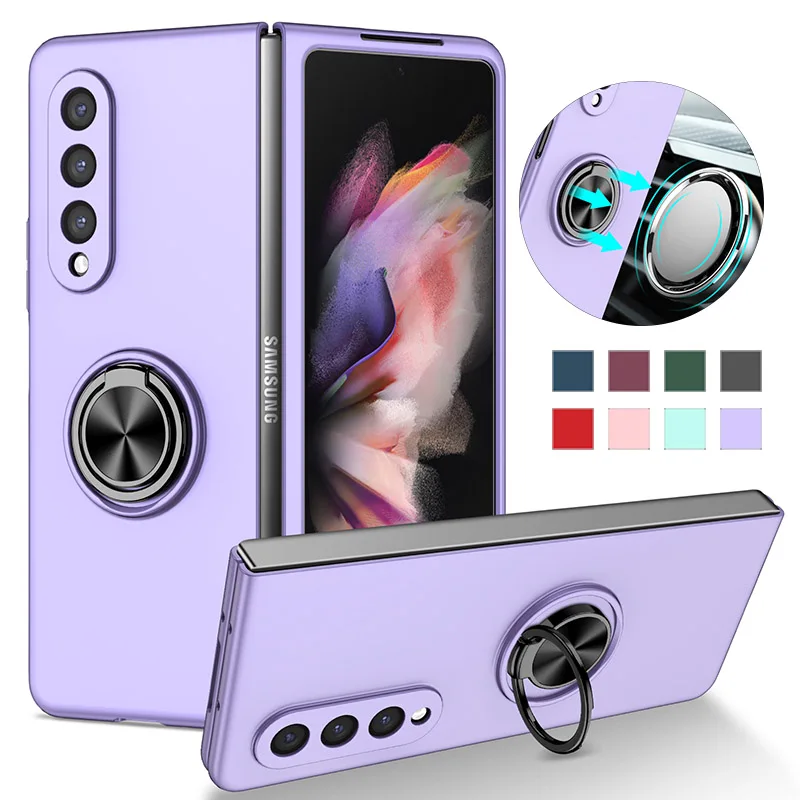 Custodia Per Telefono Antiurto Per Armatura Per Samsung Galaxy Z Fold 3 5G Z Fold 2 Cavalletto Supporto Per Anello Magnetico Per Auto Samsung Z Fold 2