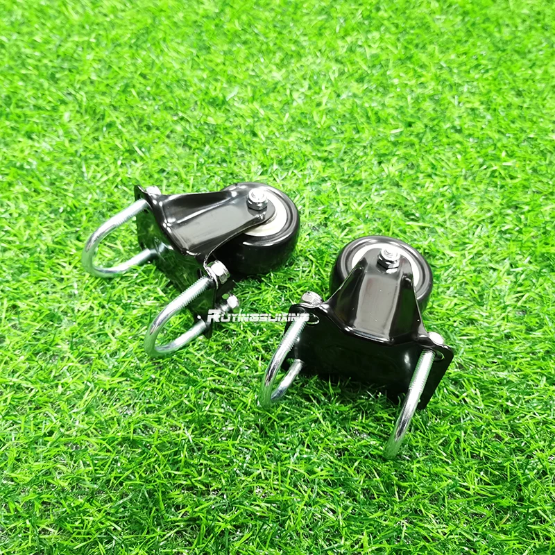 Lot de deux roues auxiliaires pour drone Agras, emballées dans un sachet transparent.