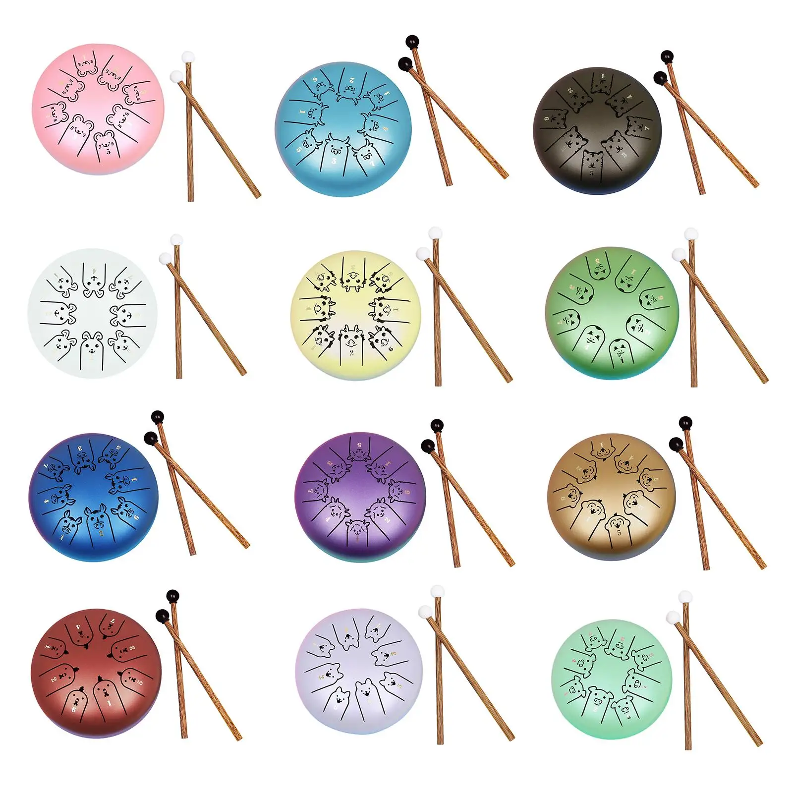 

5.5 Inches Drum 8 Tone for Yoga Meditation Children's Music Enlightenment