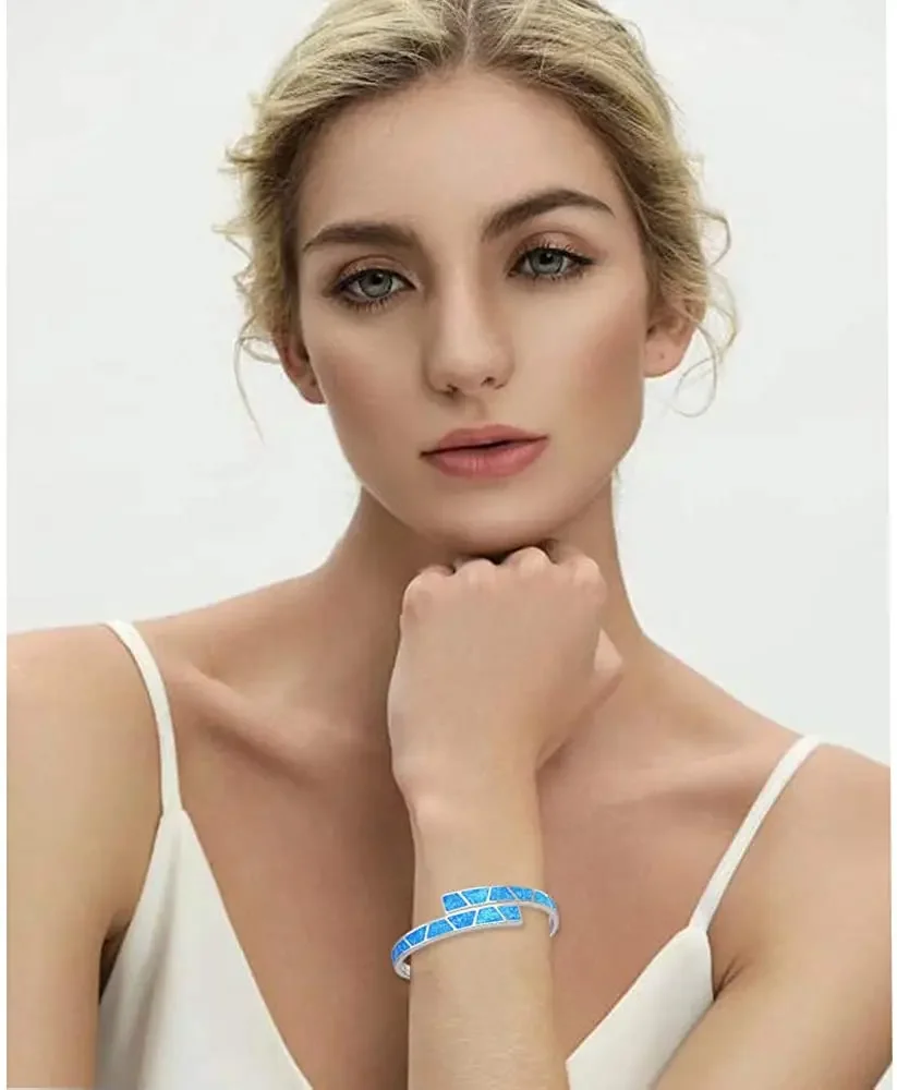 JLZ-007  Distinctive Blue Opal Bracelets & Bangles for Women in Jewelry OL Style Party Accessories 3