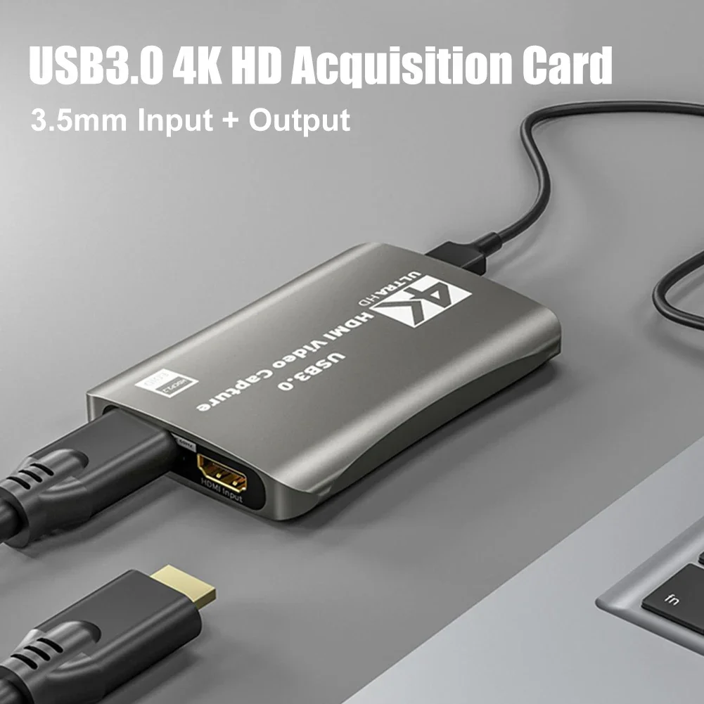 Video Capture Card, HDMI to USB 3.0 Capture Card, Analog Video Capture  Dongle Device, Full HD 1080p 60FPS Live Streaming and Recording for Switch  PS5