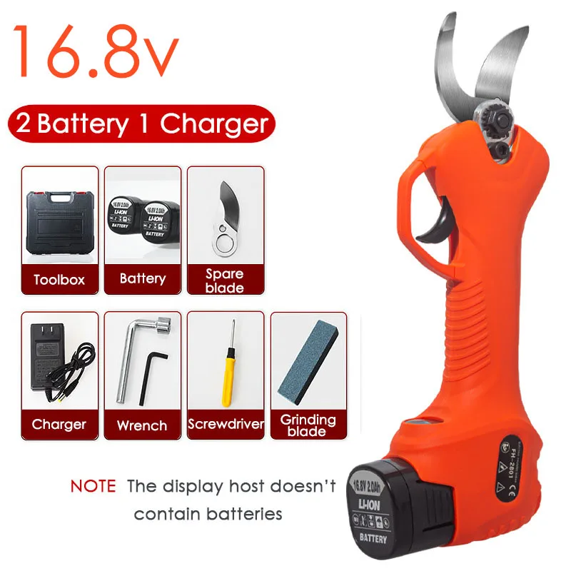 30mm Cordless Electric Pruners Professional Battery Pruning Shears Sharp Blade Efficient Branch Electric Cutting Scissors 18v 8000mah replacement battery for bosch professional system cordless tools bat609 bat618 gba18v80 21700 battery