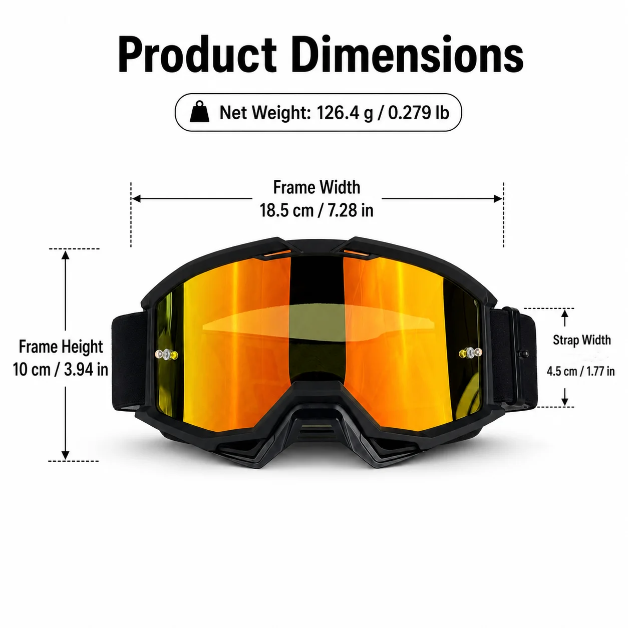 High-Definition Motocross Goggles - Windproof, Dustproof & UV Protective