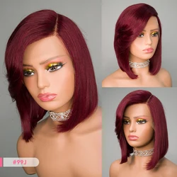 Ombre Straight Bob Wigs For Women HD Transparent lace Wig T lace Brazilian Human Hair wigs On Sale Cheap Wigs Natural Hair