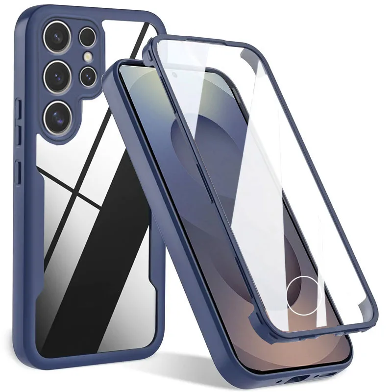 360-Degree Shockproof Clear Phone Case with Full Protection