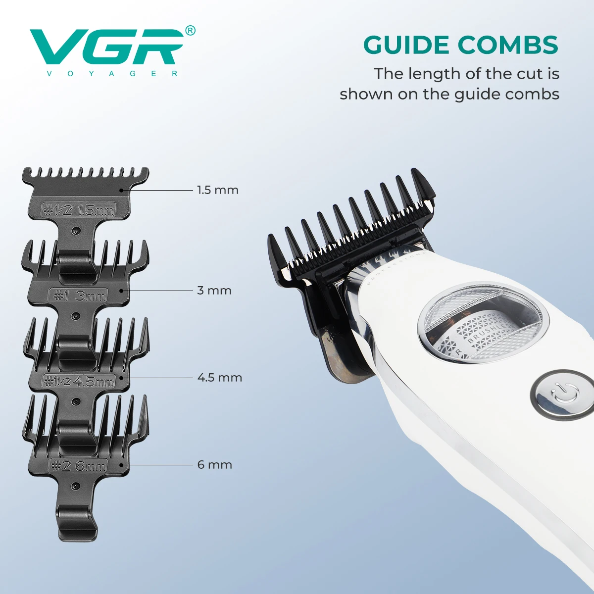 VGR ماكينة حلاقة احترافية ماكينة قص شعر حلاق محرك...
