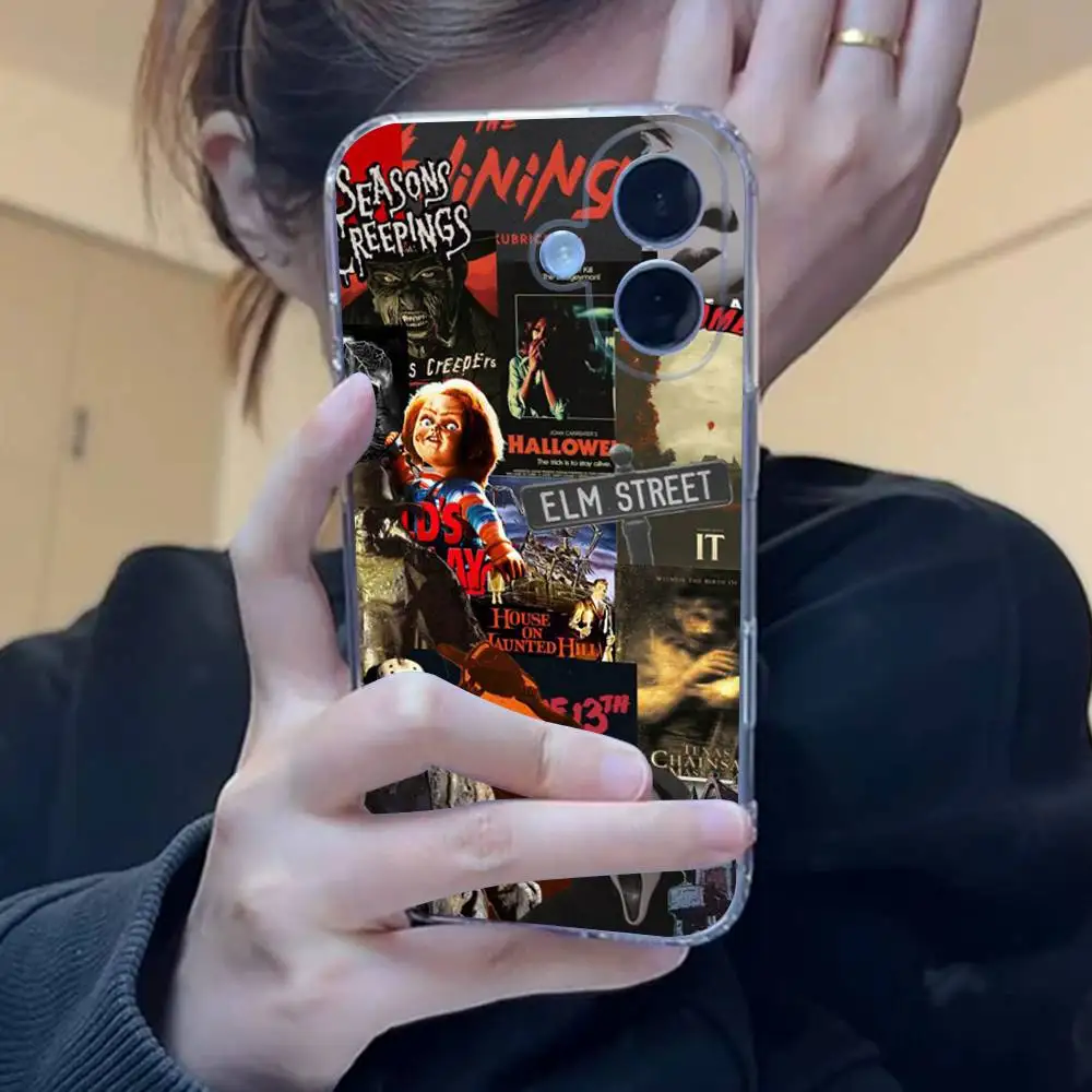Horror Halloween Transparent Phone Case - Michael Myers Design, Soft TPU Silicone