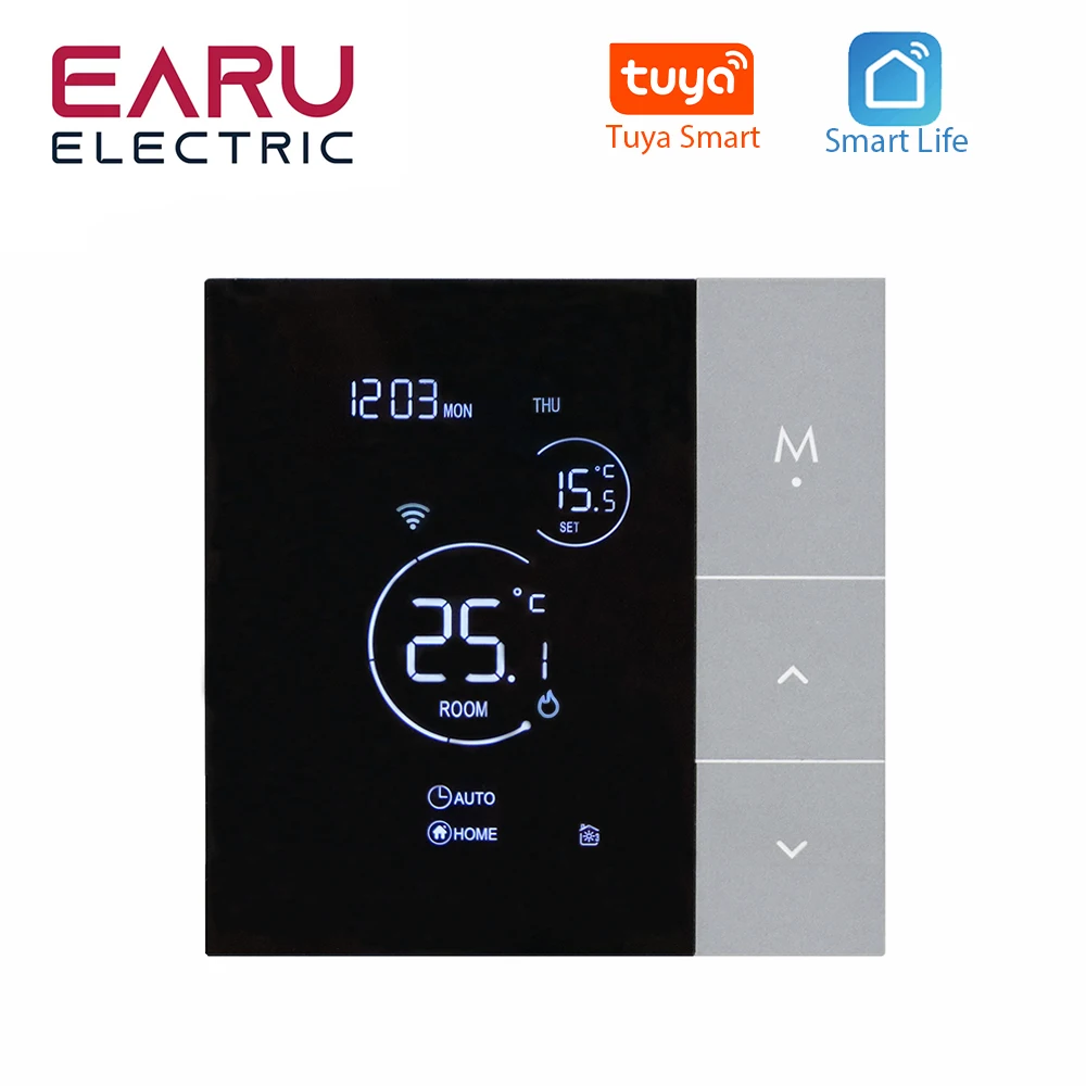 

TUYA WiFi Thermostat Temperature Controller Water Electric Floor Heating TRV AC100V-240V 3A 16A Digital LCD Display Wall Mounted