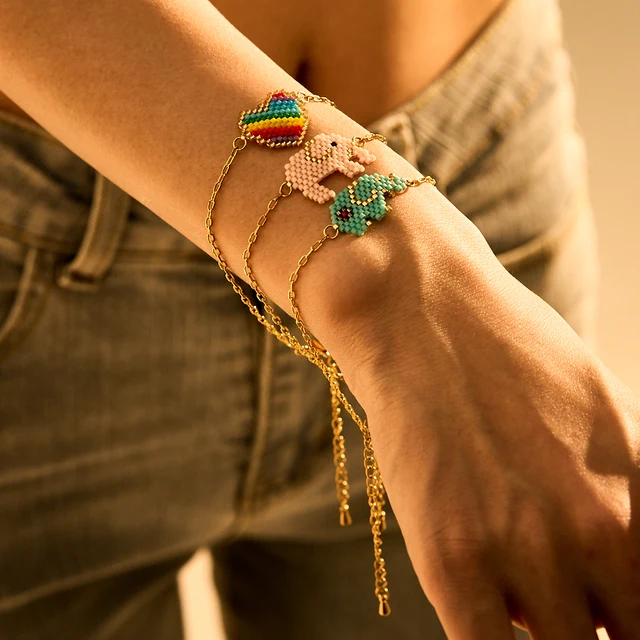ミミチャン 購入専用ページ（オーダー品） ZMZY Gold Plated Chain Beaded Bracelet Miyuki Handmade