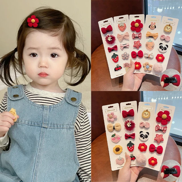 Pinzas para el pelo de bebé, horquillas BB, lazos de flores, horquillas  para niños, pinzas dulces para niños, pasadores, accesorios para el cabello  para bebés, 10/5 Uds. - AliExpress