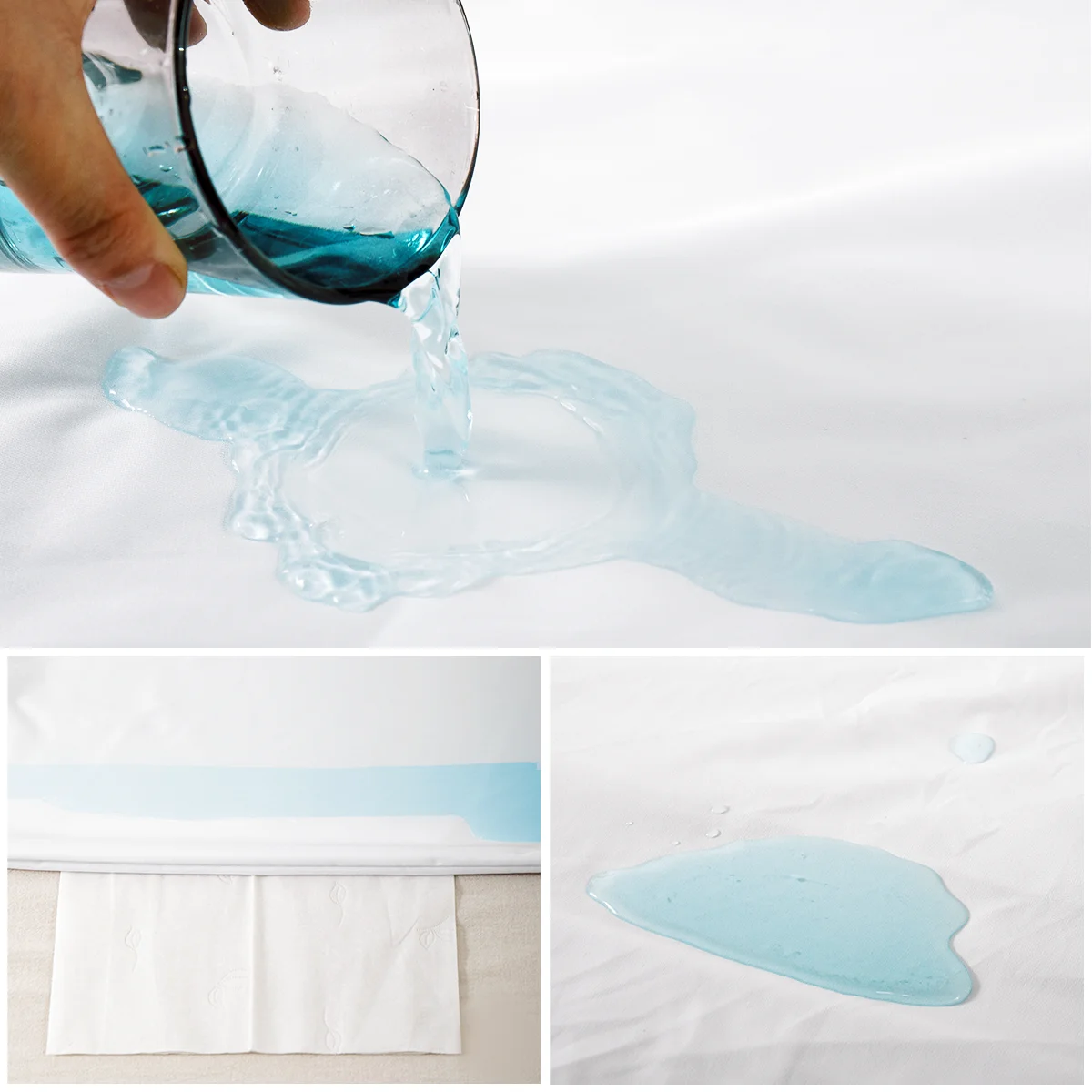 2pcs Zippered Waterproof Pillow Cover, Oil-resistant Knitted Pillow Protector for Bed Sleeping Pillowcase 5