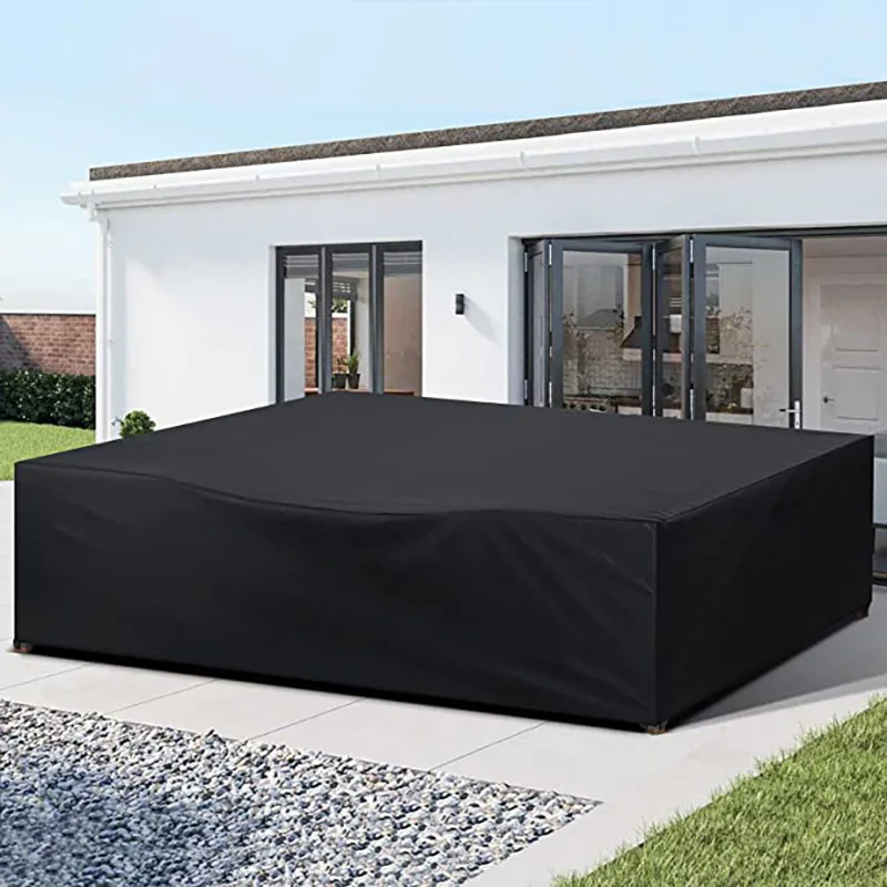 Bâche De Protection Allongée Tissu Oxford 420D Imperméable Pour Mobilier De Terrasse Noire 182x82x15 Cm – ComfortXL