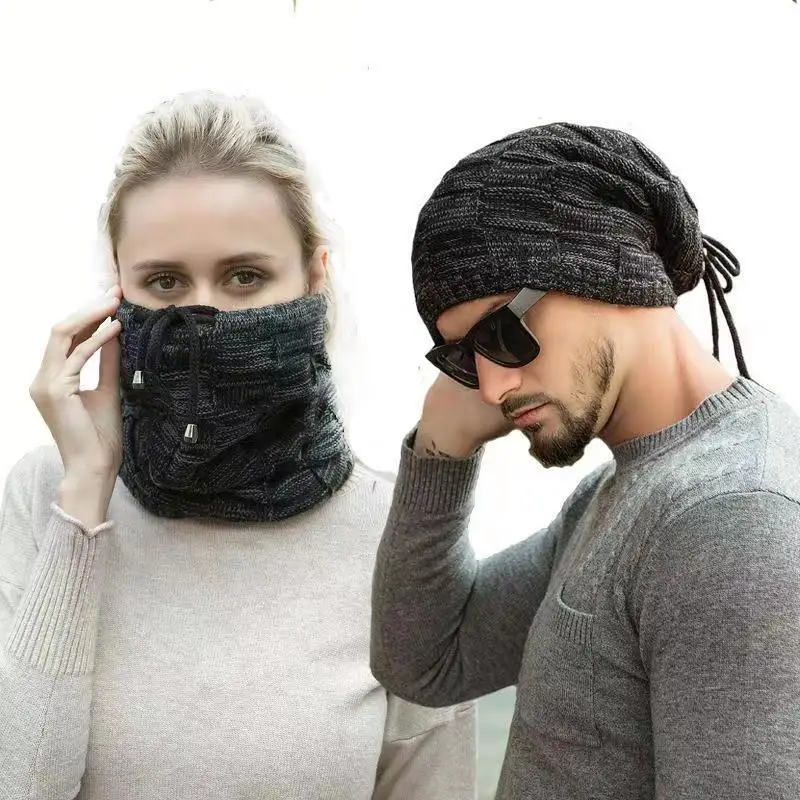 

Men's Hat Winter Hat Bobble Hat Winter Balaclava Travis Women's Bandana Baotou Cap Scarf Warm Thick Beanie Skullies