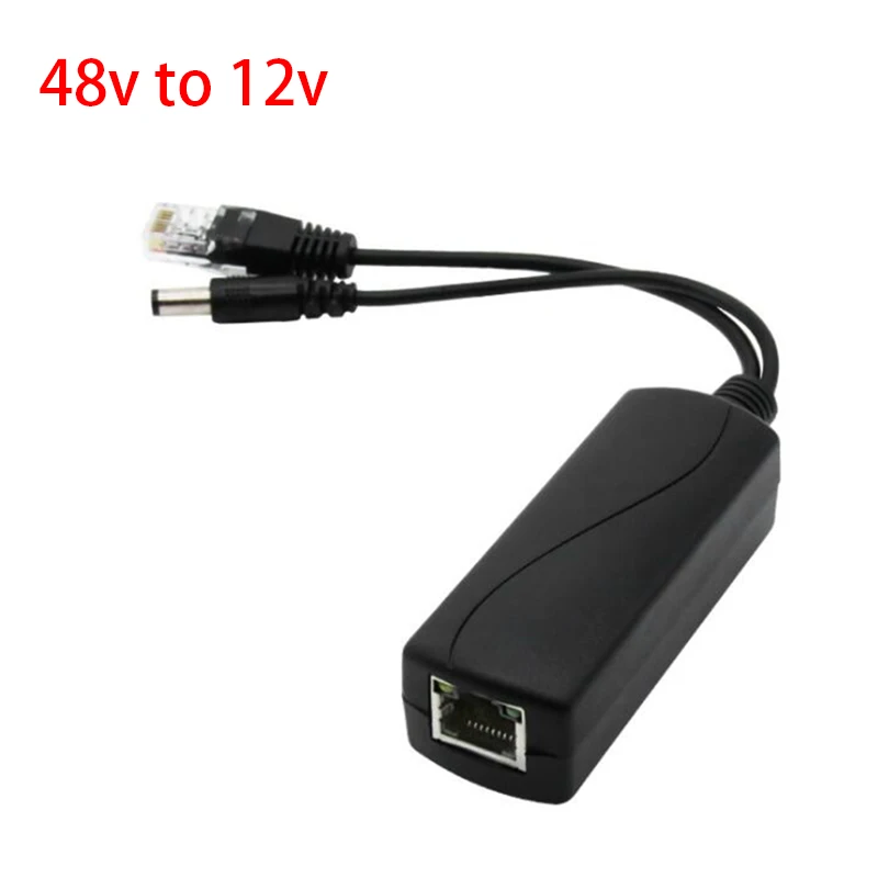 

48V to 12V POE Splitter Connector Poe Power Adapter injector Switch for IP Camera Wifi Injector Cable Wall US/EU Plug power