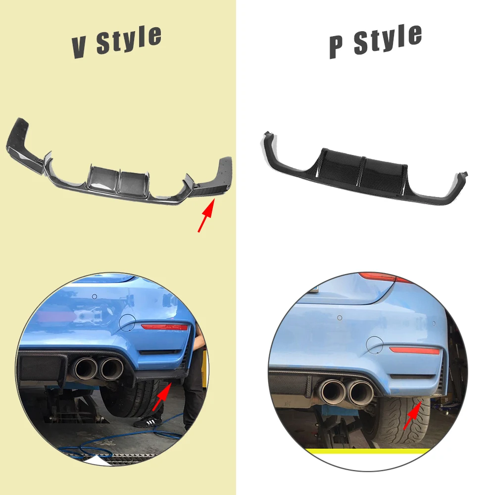 BMW F80 M3 F82 F83 M4 2014-2019 F82 M4 리어 디퓨저용 카본 파이버 자동차 리어 범퍼 디퓨저 립 스포일러 (ABS 글로스 블랙)