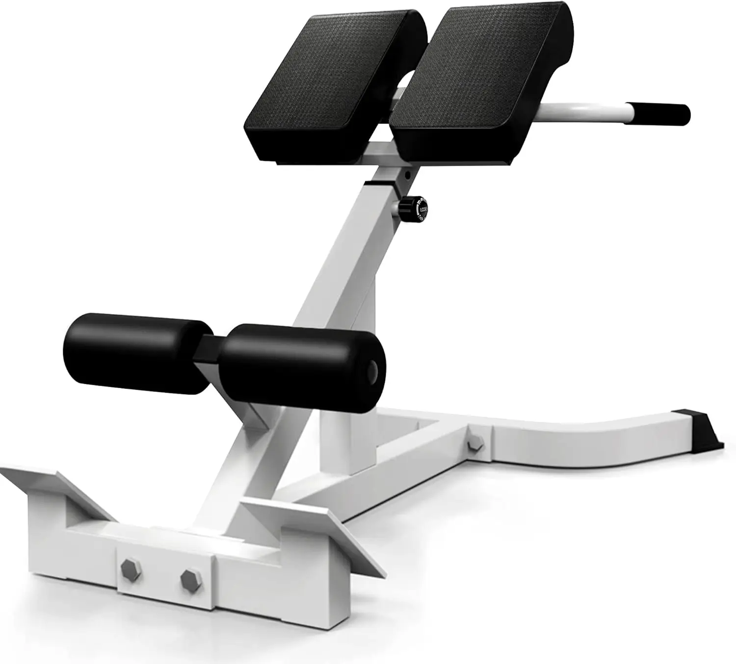 Back Extender-Angle & Height Dual Adjustable Hyperextension Bench for Home Gym-Adjustable Back Exercise Machine