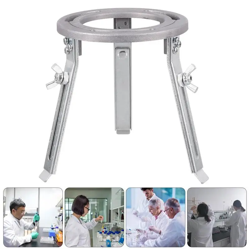 Tripod Stand Burner Lamp Laboratory Bunsen Experiment Lab Heating Holder Chemistry Supplies Adjustable Liftable Cauldron laboratory tripod