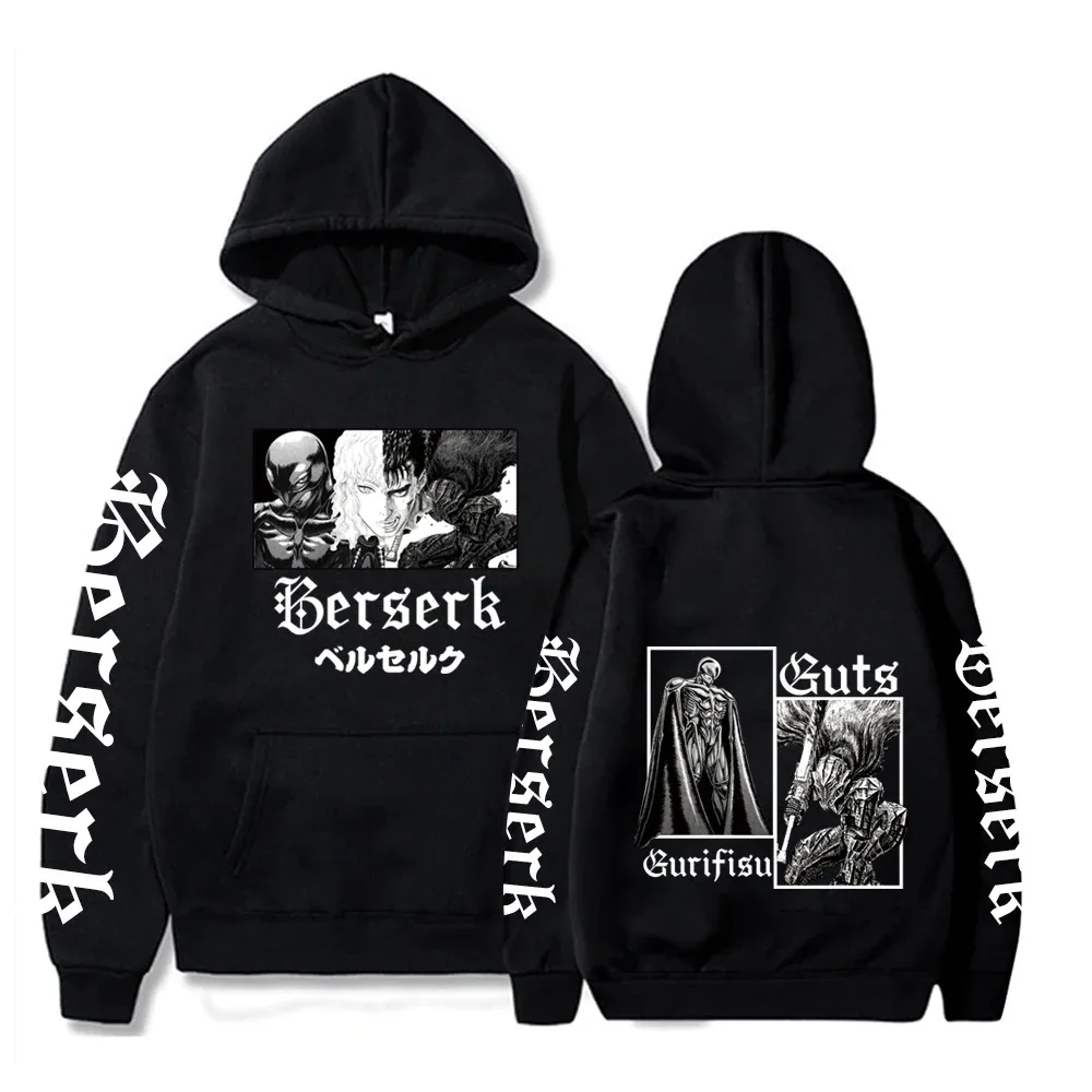 

Berserk Guts Hoodies Japanese Anime Graphic Harajuku Gothic Hoody Men Unisex Hip Hop Streetwear Manga Sweatshirt Male Sudaderas