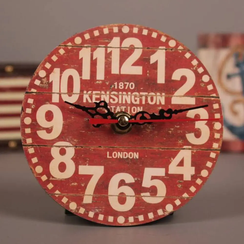 Horloge Murale en Bois Silencieuse Sans Tic-Tac Piles Horloges Murales CTiRes Rustiques Rondes