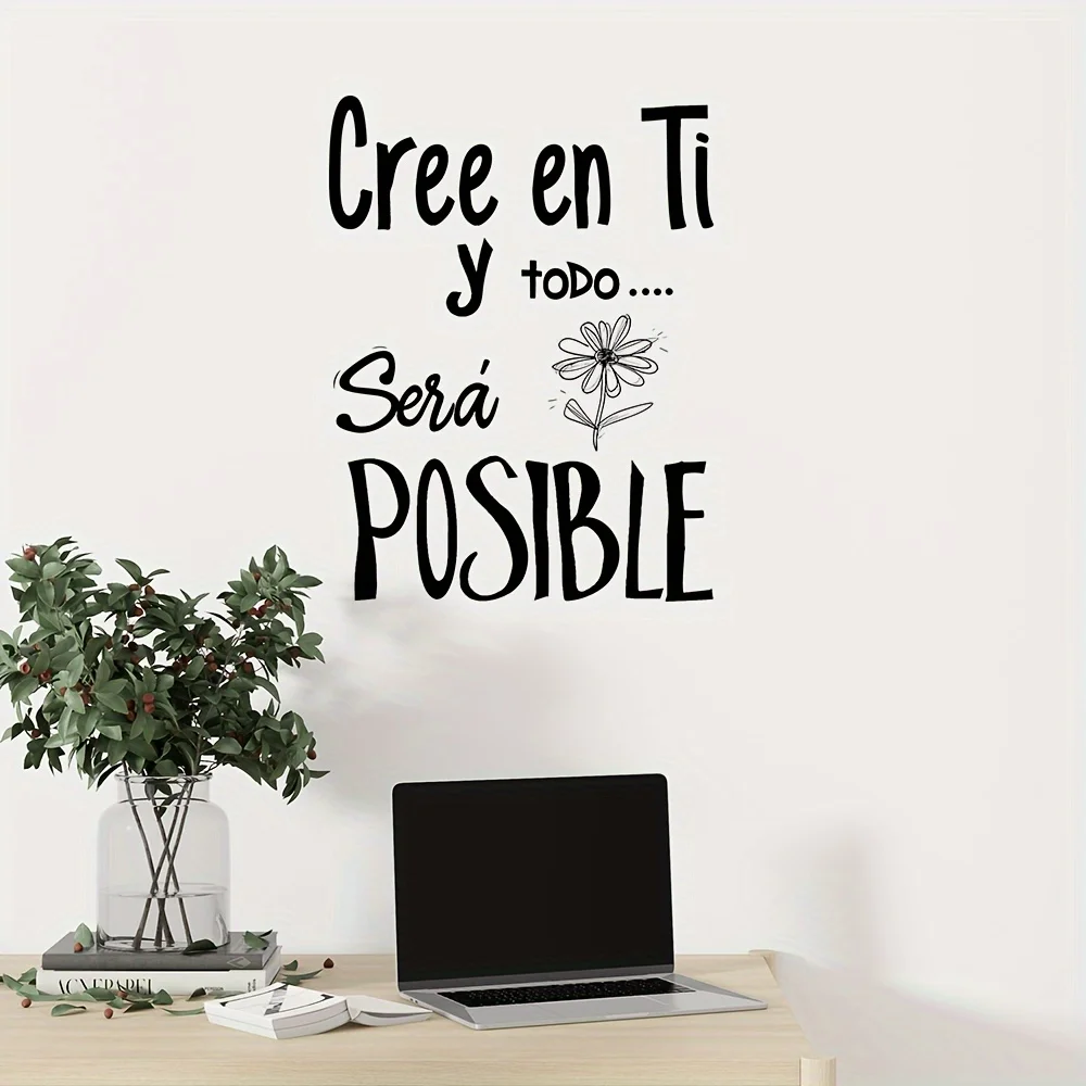 Inspired By Spanish quotes, Wall Stickers Are Suitable For Living Rooms And bedrooms, Easy To Disassemble Self Stick - 2