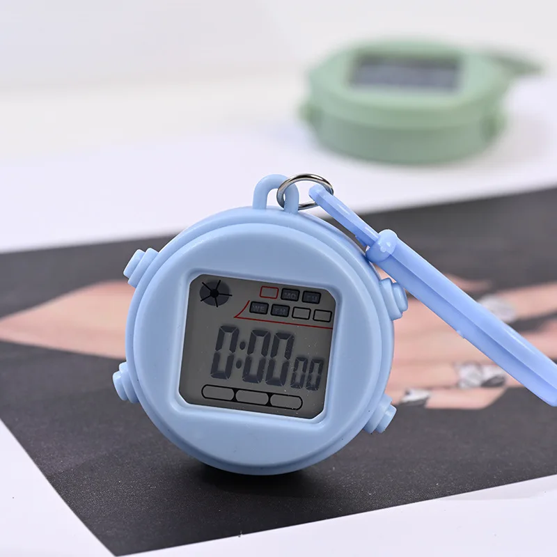 Keychain small hanging watch night light alarm clock mini electronic watch student backpack buckle watch
