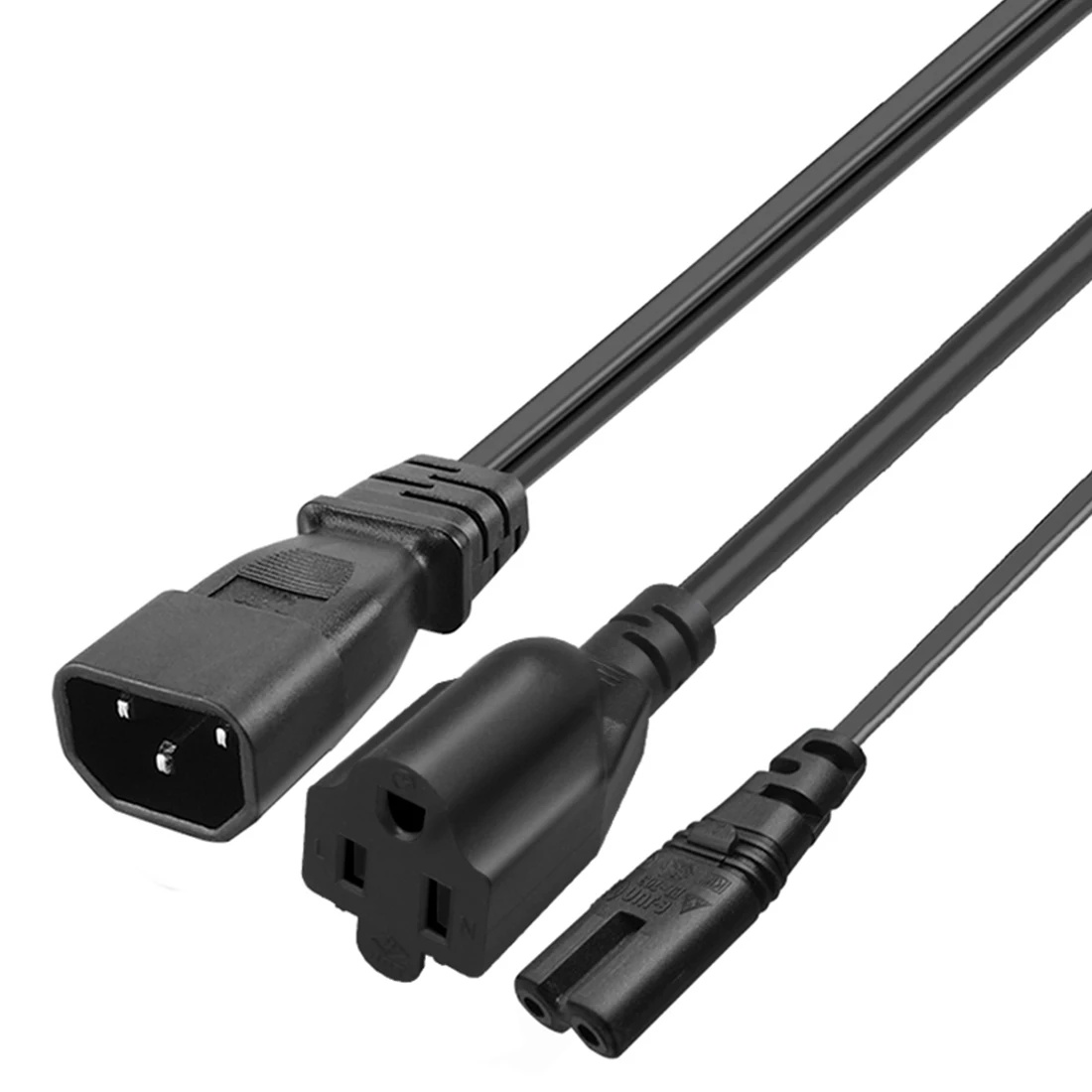 IEC320 C14  C7 + 5-15R 1  2   ġ ȯ , C14  ÷-ǱԾ 8 ̽/̱ ǥ 