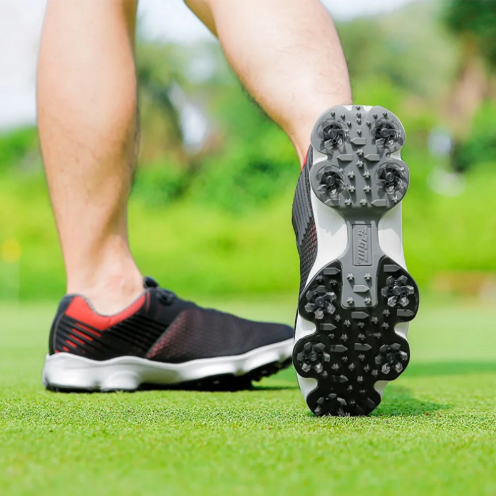 

New Men'S Casual Shoes Waterproof PGM Genuine Golf Shoes Men Sports Shoes With Rotating Shoelaces And Anti Slip Activity Nails