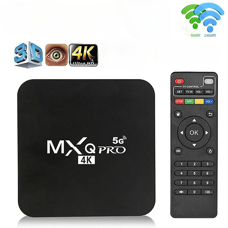 Mxqpro Rk3229 Android 10.1 Smart Tv Box 4K Media Player Tv Box Android 7.1 4Gb 32Gb 64Gb Telecomando Tv Set Top Box