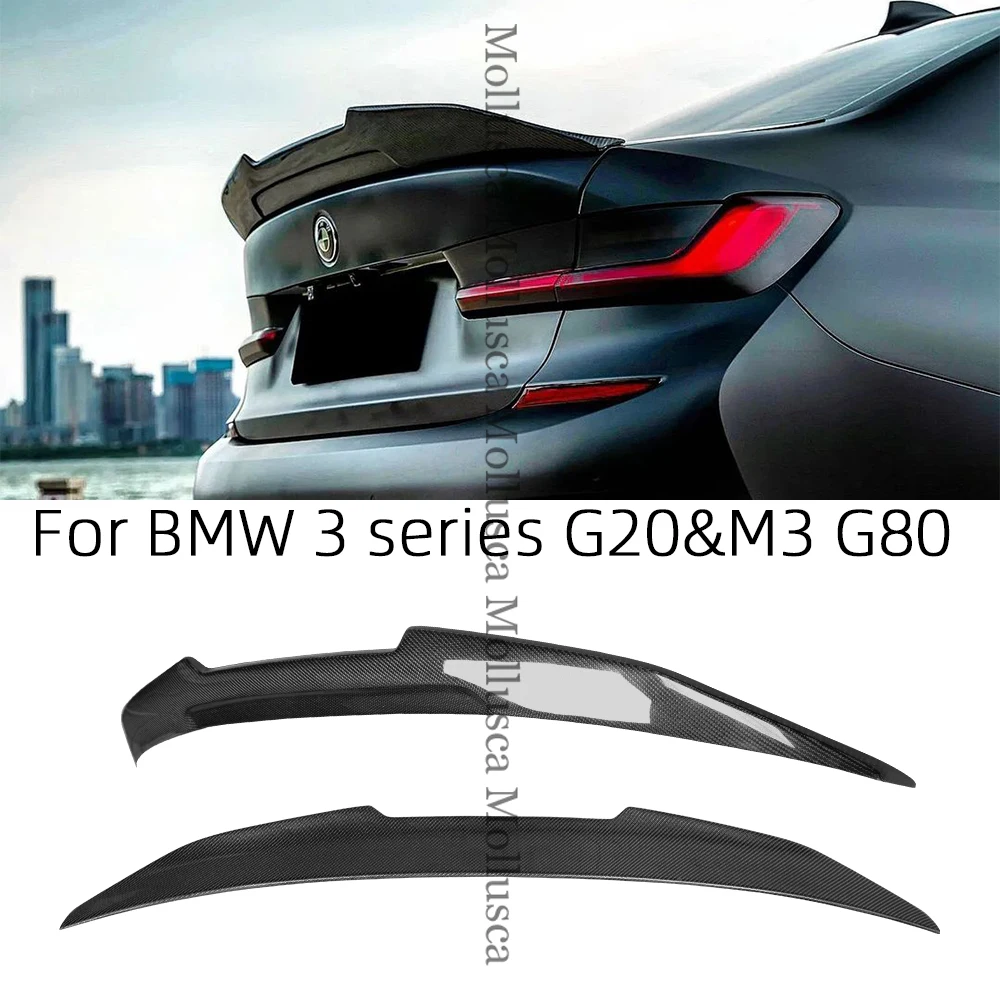 For BMW 3 Series G20 G28&M3 G80 DA/PSM/MP Style Carbon fiber Rear Spoiler  Trunk wing 2018-2023