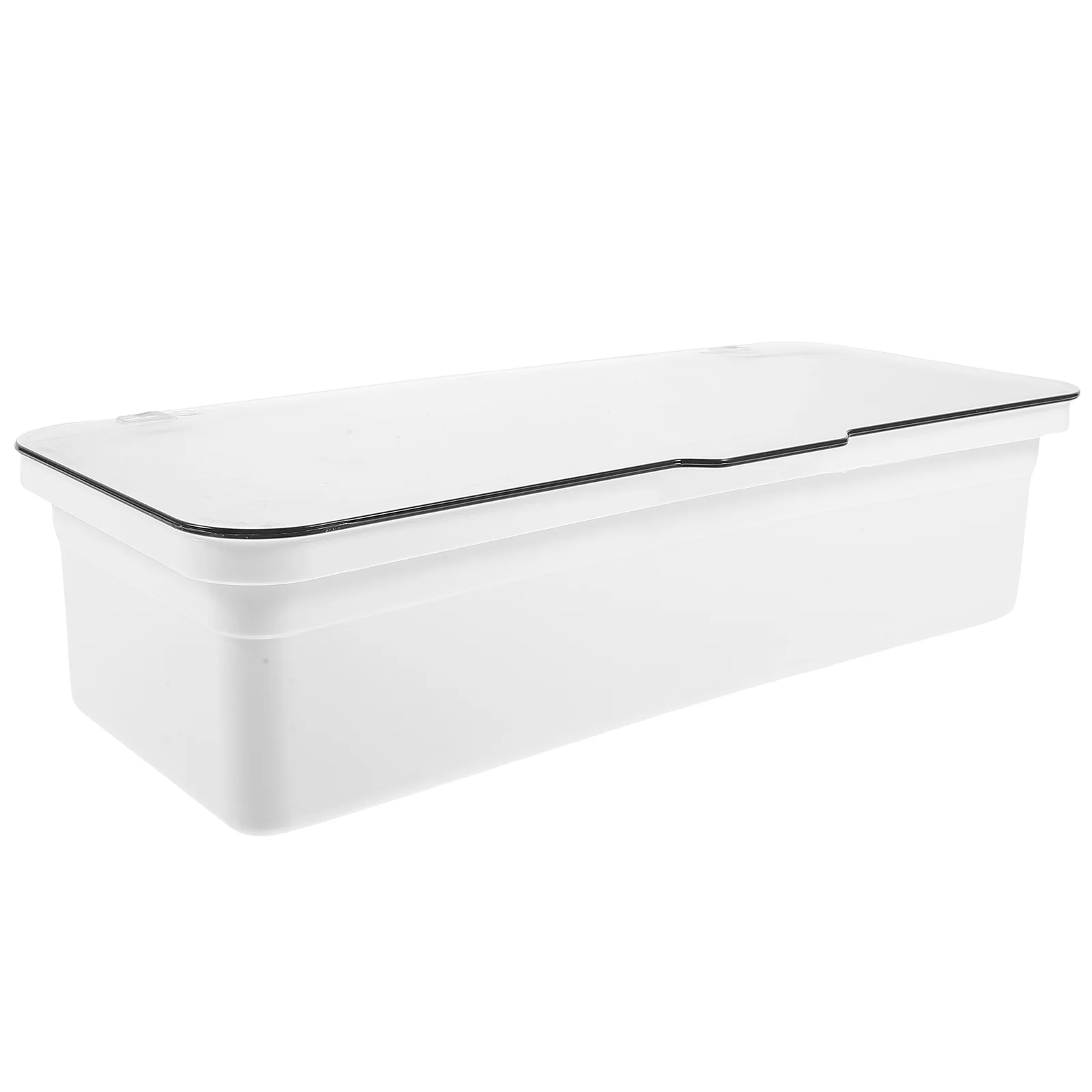 

Flatware Plastic Tray with Lid Kitchen Countertop Cutlery Utensil Organizer