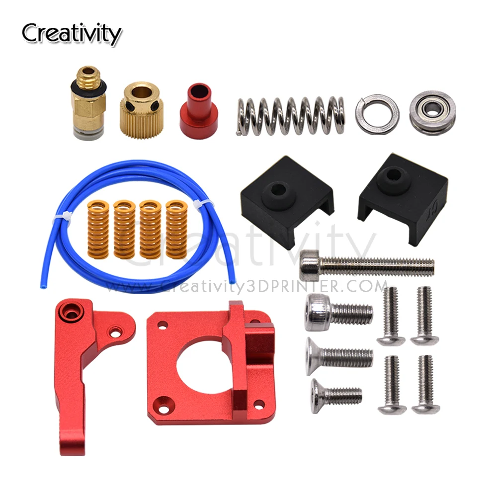 Ender 3 CR10 3D Printer Long Distance Remote Extruder Upgraded Metal +Leveling Spring+PETG Tube+MK8 Silicone Sleeve Cover J-head