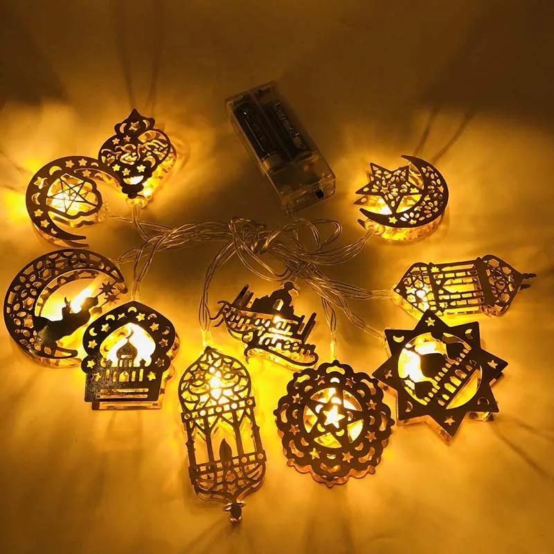 10 Led Or Ramadan Décorations Eid Decor Star Moon Lantern Ramadan Lights  Battery Operated, Ramadan
