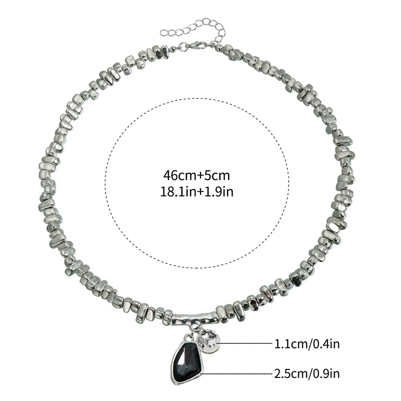 1Pc New Trendy Beads Choker Necklace For Women Elegant Black Irregular Pendant Necklace Bracelet For Wedding Party Jewelry Gift_voghion.com