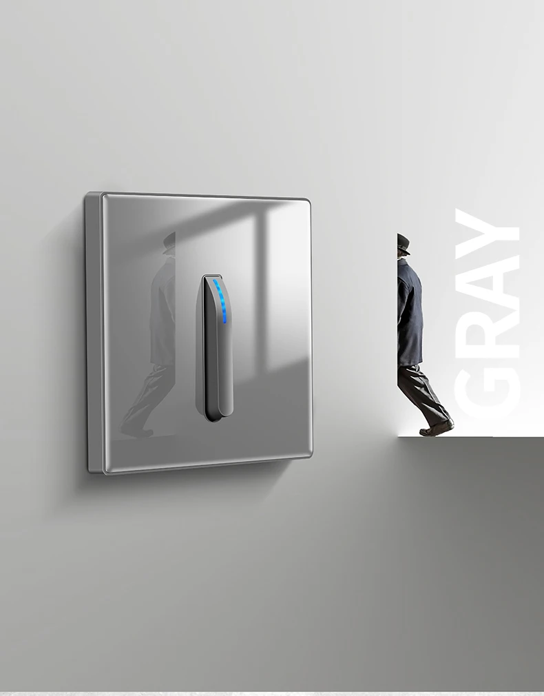 Indicador, Piano Key Painel de Parede, Self-Reset, 1, 2, 3, 4 Gang, 1 2 Way