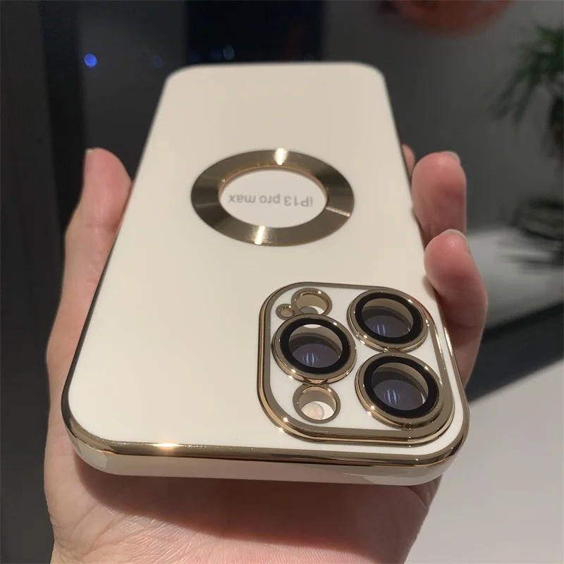 New luxury case for iphone 11 12 13 mini pro MAX back cover bumper etui capa CD pattern plating dropshipping